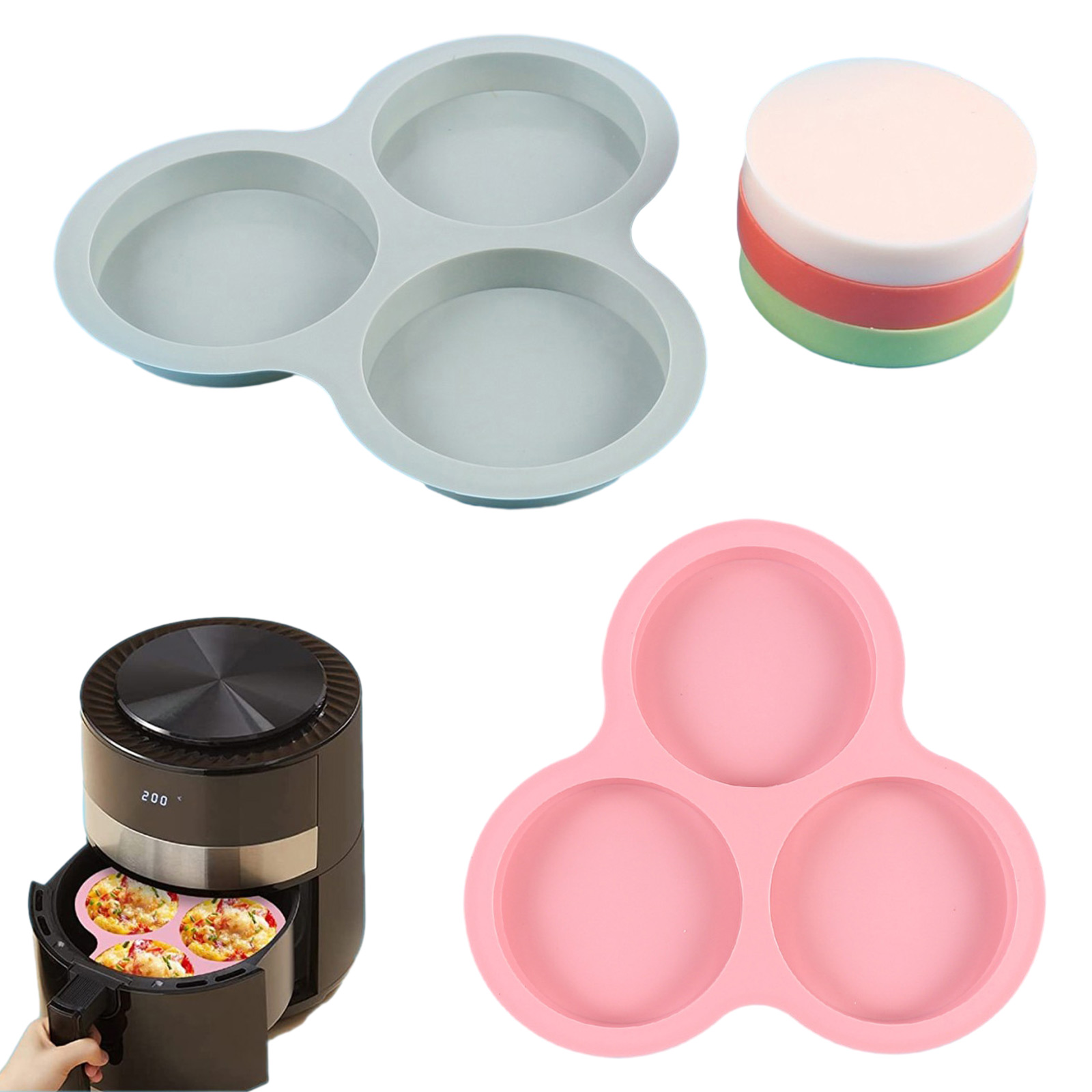1/2pcs Silicone Air Fryer Egg  – Kitchen Appliances For Baking recenzja i cena