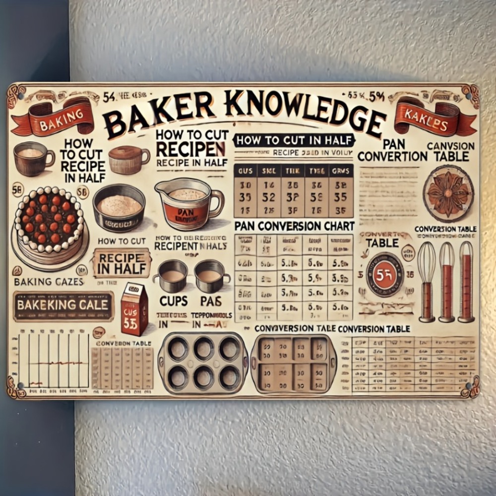 Vintage Metal Tin Sign Kitchen – Kitchen Baking Wall Art recenzja i cena