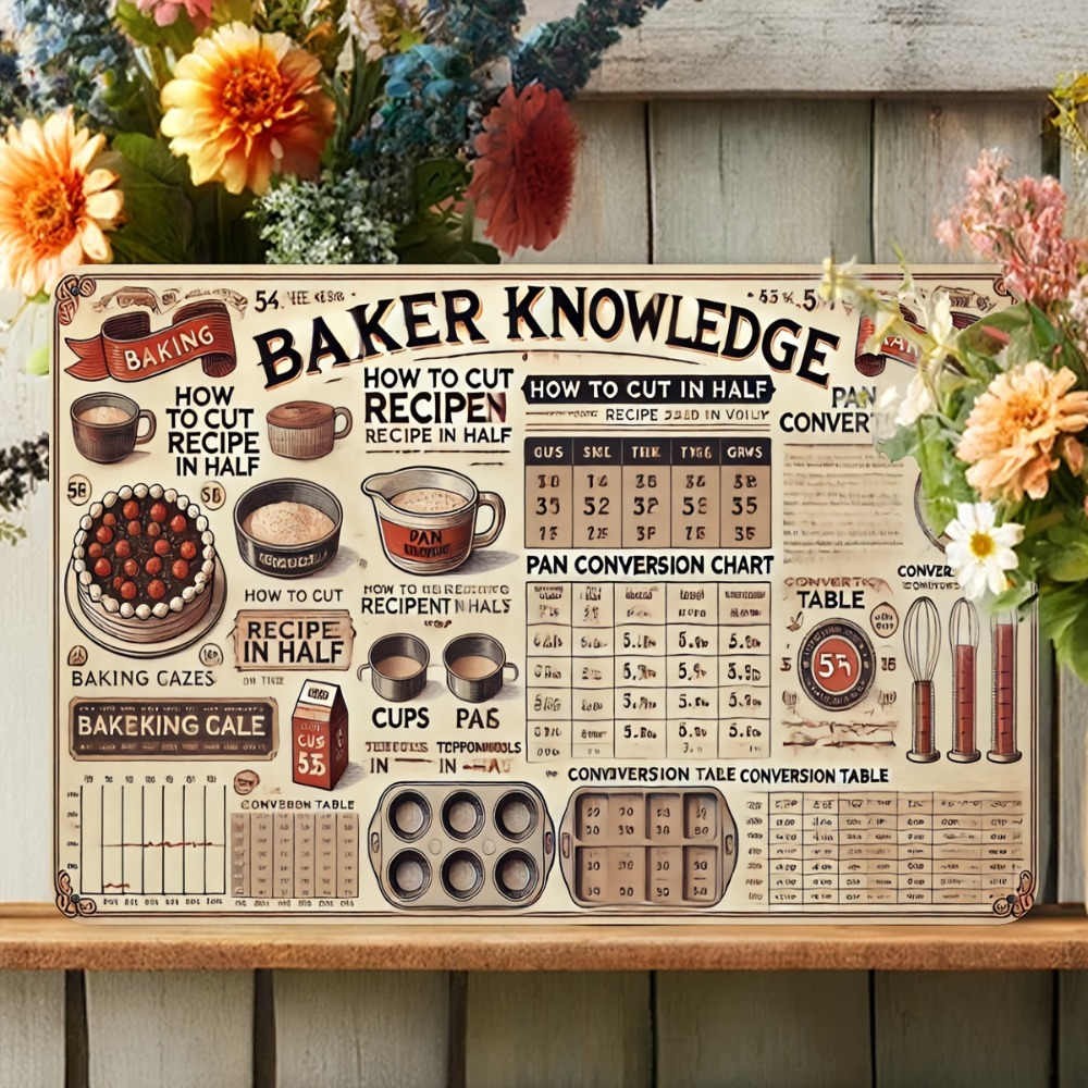 Vintage Metal Tin Sign Kitchen – Kitchen Baking Wall Art recenzja i cena