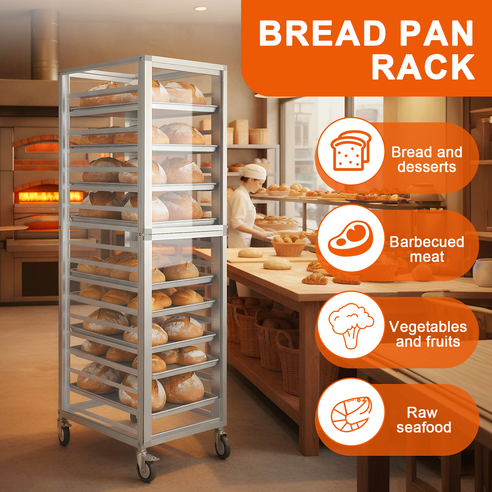 18 Tiers Baking Tray Rack with – Kitchen Baking Trolley recenzja i cena