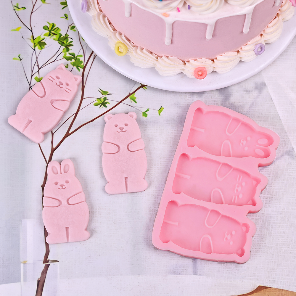 1pc Cartoon Triple Link Rabbit – Kitchen Baking Cake recenzja i cena