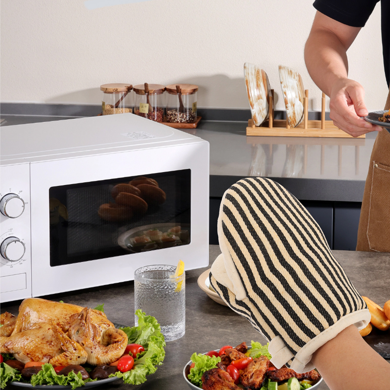 Short Oven Mitts Heat Resistan – Kitchen Baking Must Haves recenzja i cena