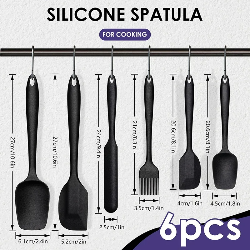6pc Silicone Spatula set for b – Kitchen Baking Brush recenzja i cena