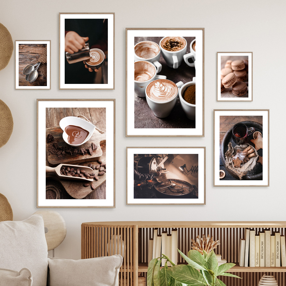 Coffee Beans Cup Baking Desser – Kitchen Baking Wall Art recenzja i cena