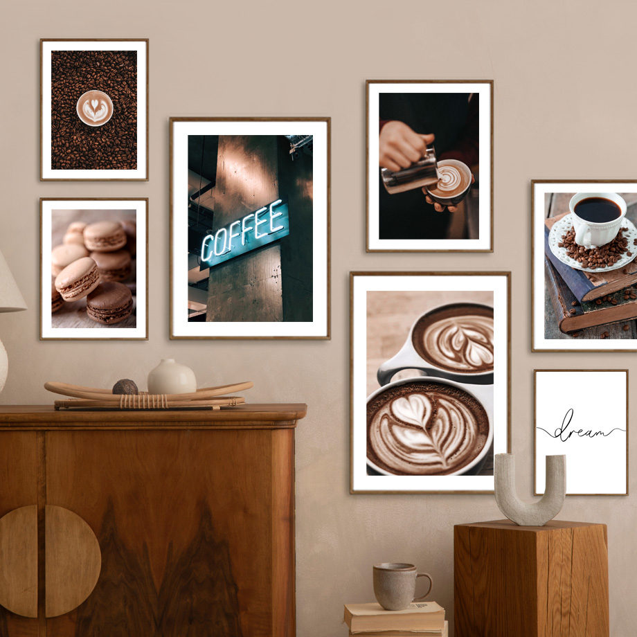 Coffee Beans Cup Baking Desser – Kitchen Baking Wall Art recenzja i cena