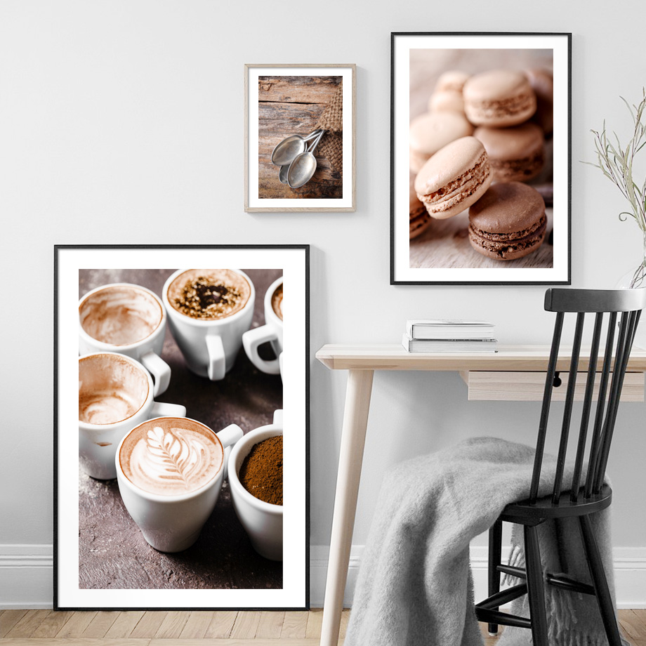 Coffee Beans Cup Baking Desser – Kitchen Baking Wall Art recenzja i cena