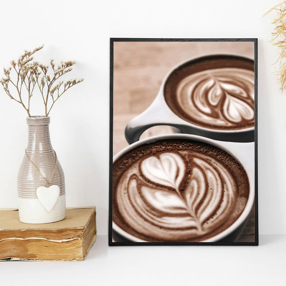 Coffee Beans Cup Baking Desser – Kitchen Baking Wall Art recenzja i cena