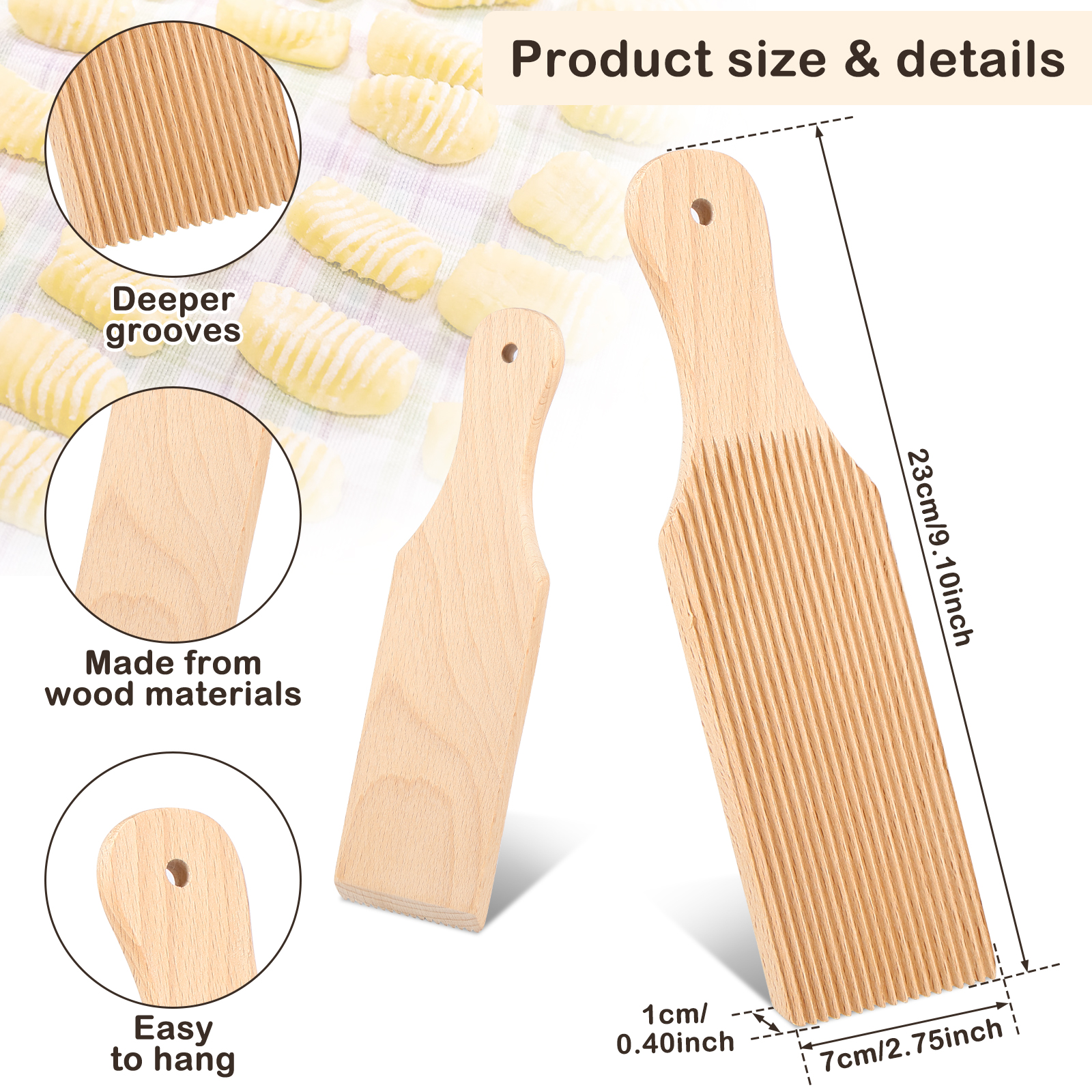 Wooden Gnocchi Board for Itali – Kitchen Baking Aid recenzja i cena